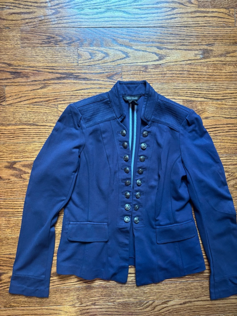 White House Black Market Navy Military-Inspired Blazer